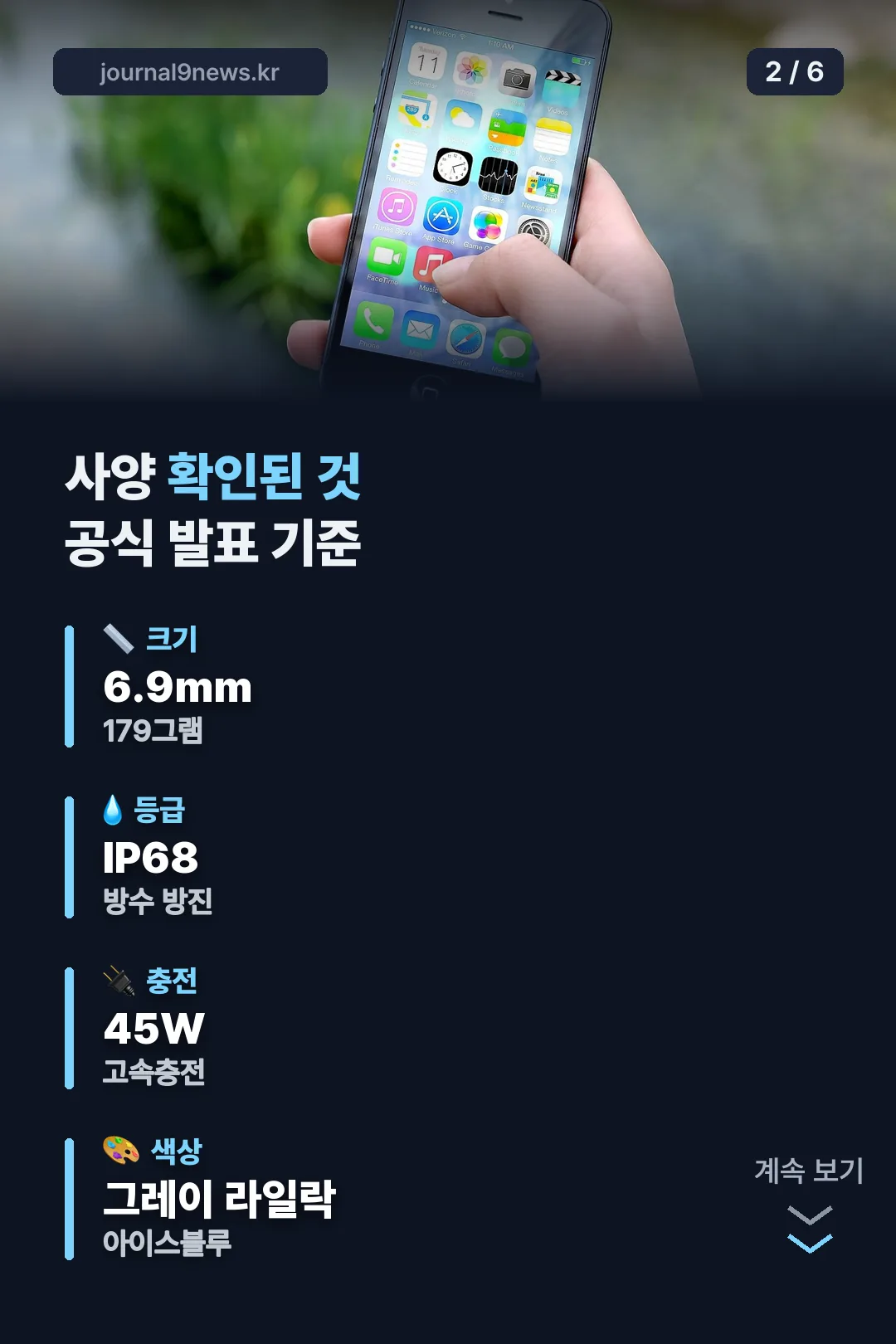 확인된 사양 한눈에